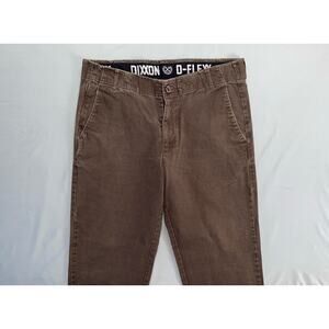 Dixxon D-Flexx Flat Front Stretch Chino Pants. Perfectly Faded Brown, 36X29. GUC